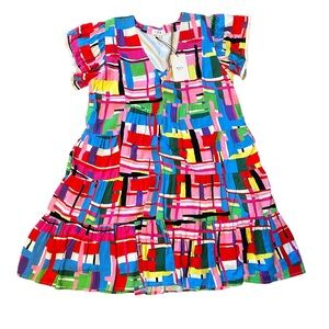 THML NWT Boutique Womens Small Tiered Multi Color Swing Dress